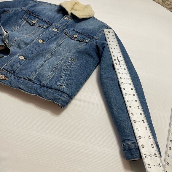 Kancan Sherpa Denim Jacket Size Medium - Picture 5 of 9